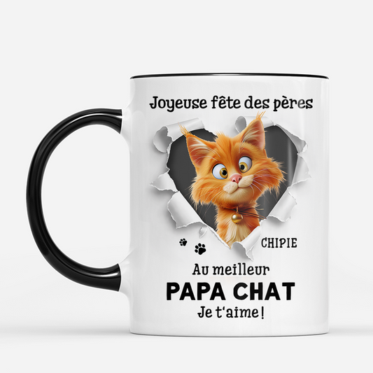 7880MFR2 effet dimpression 3d joyeuse fete des maman chat mug personnalise chat 7880m