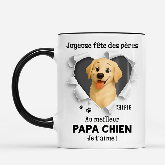 7880MFR2 effet dimpression 3d joyeuse fete des maman chien mug personnalise chien 7880m