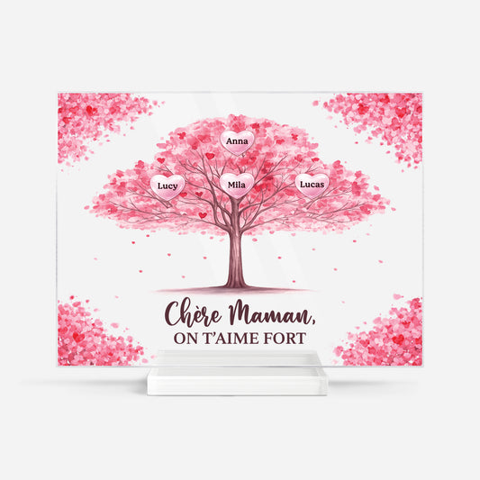 7889RFR1 maman papa on t_aime fort plaque en acrylique personnalisee avec support 7889rtpca