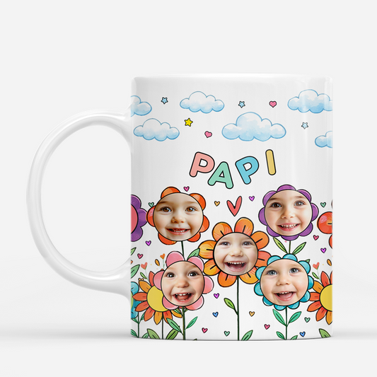 7931MFR1 ses jolies fleurs mug personnalise papy mamie avec photo 7931mtfhb