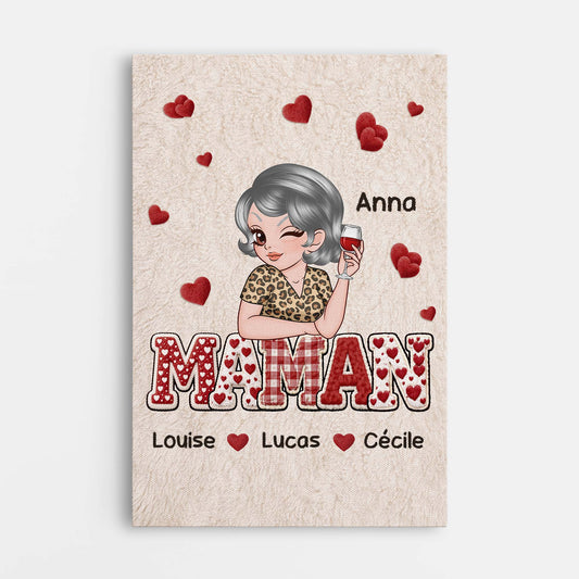7941FR1 cadeau symbolique pour femme toile personnalisee mamie maman 7941ctqna