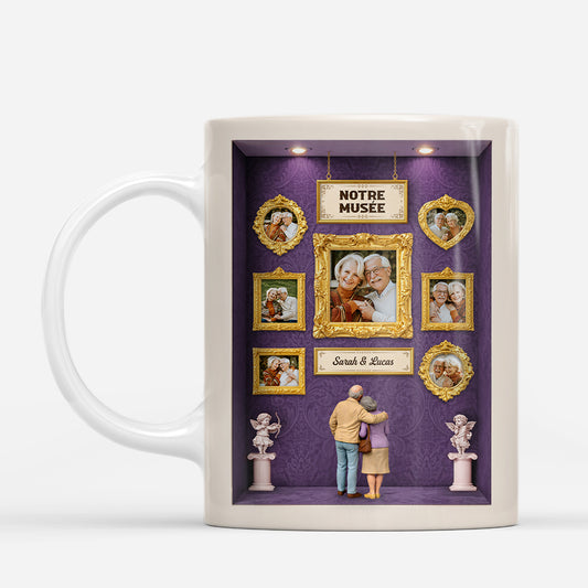 7943MFR2 effet dimpression 3d notre musee mug couple personnalise avec photo 7943mspwg