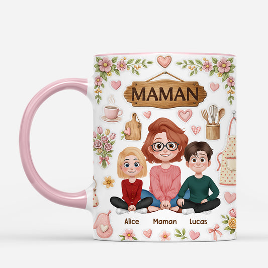 7949MFR1 effet dimpression 3d meilleure cuisiniere mug personnalise maman mamie 7949m3yna