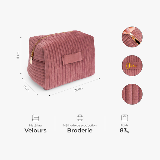 7981AFR2 cadeau utile pour femme trousse de maquillage personnalisee_ en velours avec prenom brode 7981ab0p5a
