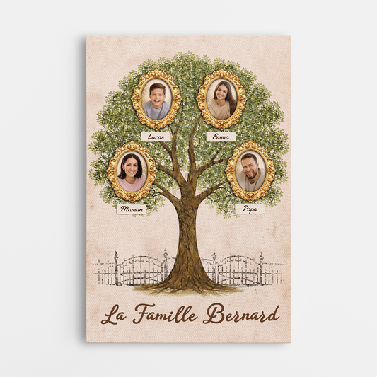 8009CFR1 notre arbre damour toile personnalisee famille avec photo 8009c6fwi