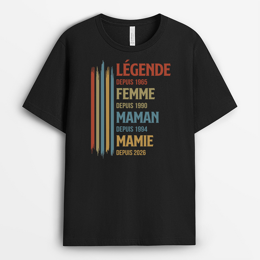8017AFR1 tu es une legende t shirt personnalise maman mamie 8017a8pha