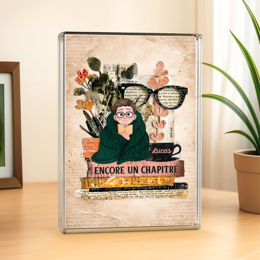 8102RFR2 cadeau amoureux des livres femmehomme plaque en acrylique personnalisee rectangulaire 8102r8pca