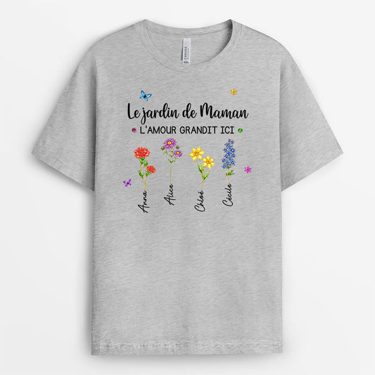 8181AFR2 le jardin de mamie petit enfant t shirt personnalise mamie maman 8181a8v5a
