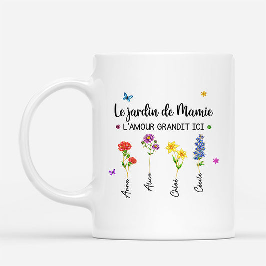 8181MFR1 le jardin de mamie tasse personnalise mamie maman 8181m8v5a