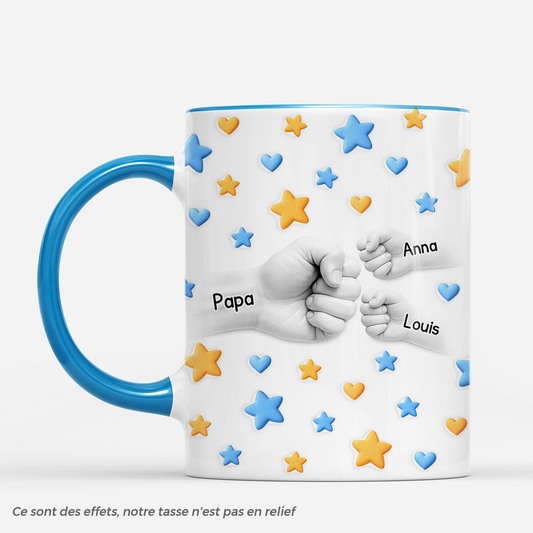 8190MFR1 effet dimpression 3d cadeau papa enfant avec dessin mug personnalisable papa papy 8190mtfwb