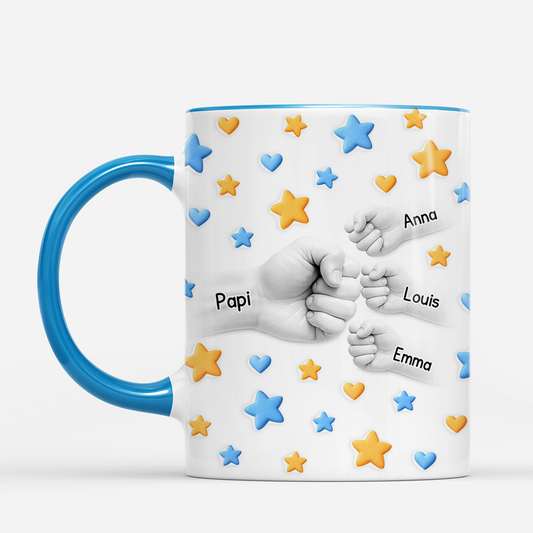 8190MFR2 effet dimpression 3d cadeau papa enfant avec dessin mug personnalisable papa papy 8190mtfwb