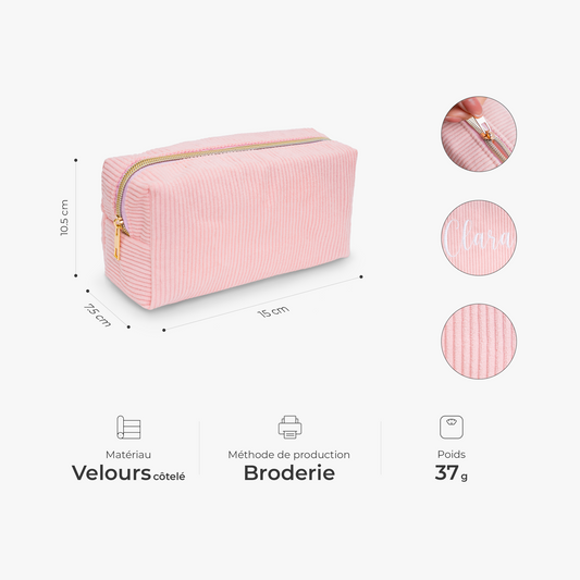 8242AFR2 cadeau pour une femme trousse de maquillage personnalisee brodee_ en velours cotele 8242ab0p5a