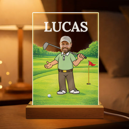 8311LFR1 cadeau papa golfeur papy golfeur veilleuse personnalise photo 8311lcpcb