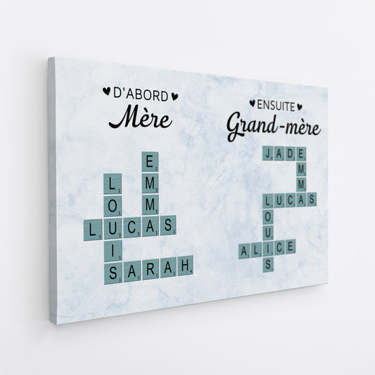 8314CFR2 dabord maman ensuite mamie toile mots croises personnalises 8314c8p5a
