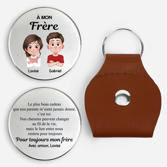 8493AFR1 frere et soeur est beau cadeau calin de poche personnalise photo 8493ajsvre