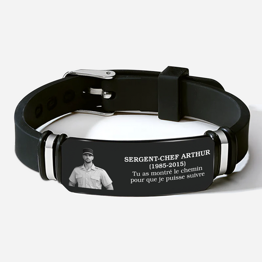 8538JFR1 mon heros mon soldat bracelet personnalise photo commemorative 8538jsfcb