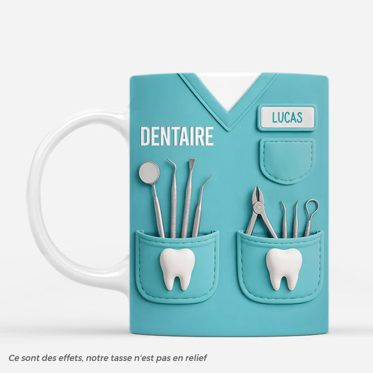 8541MFR1 effet dimpression 3d cadeau pour un dentiste mug personnalise prenom femmehomme 8541msp5b