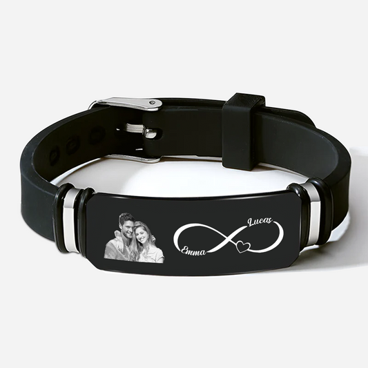 8553JFR1 amour pour toujours bracelet couple personnalisable 8553jnf5g