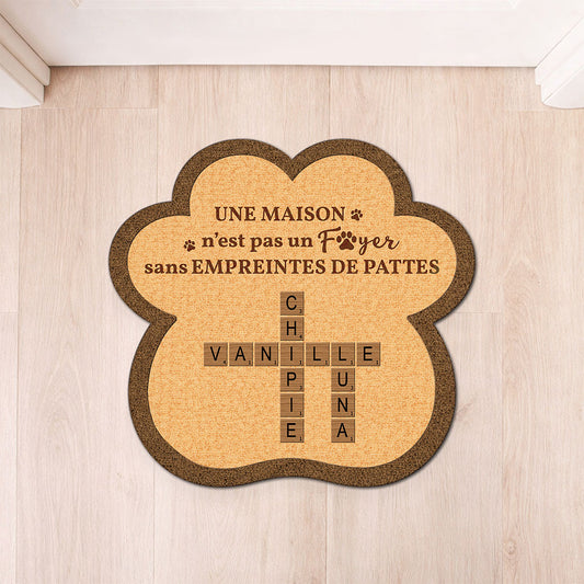 8583AFR1 maison sans empreintes de pattes paillasson personnalise chien et chat a forme decoupee 8583adnvcc_1