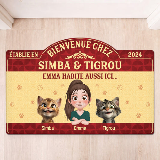8609AFR1 maison de chat paillasson chat personnalise a forme decoupee 8609adavmd_2