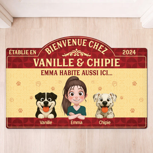 8609AFR1 maison de chien paillasson chien personnalise a forme decoupee 8609adavmc_1