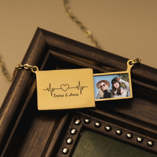 8614JFR2 coeur entre maman papa et ami collier personnalisable photo 8614j8p5a