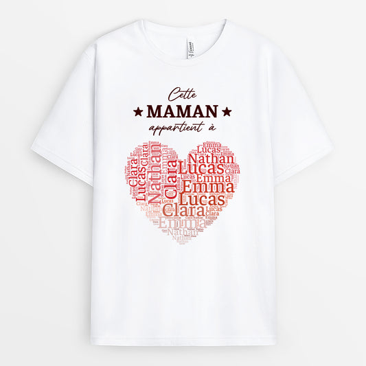 8643AFR1 maman papa mamie papy appartient a tee shirt personnalise famille avec prenom 8643a6p5a