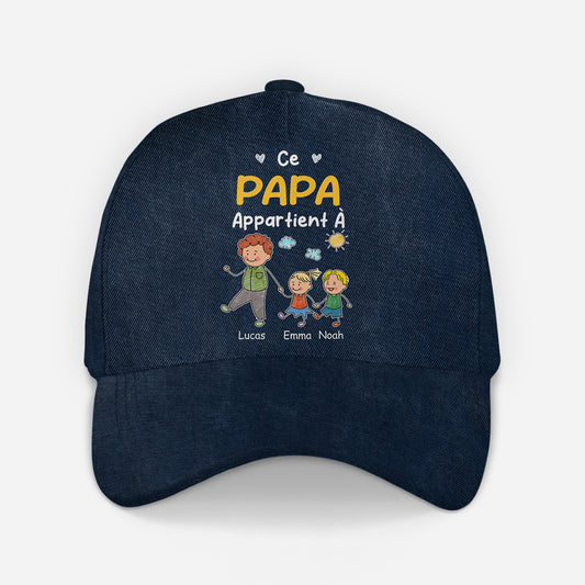 8693JFR2 ce papa papy appartient a casquette trucker personnalisable 8693jsp5b