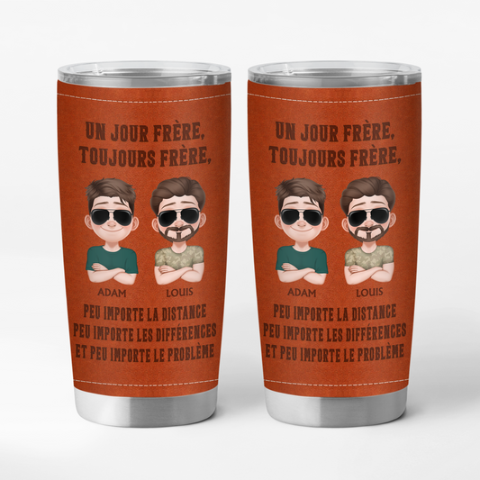 8709TFR1 effet dimpression 3d frere et ami pour toujours mug isotherme 590ml personnalise 8709taysf