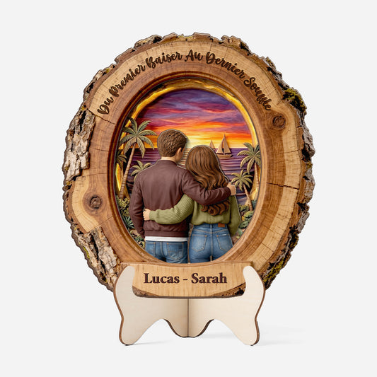 8721QFR1 effet dimpression 3d cadeau couple ensemble plaque en bois personnalisee 8721qapwg