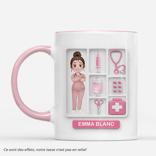 8728MFR1 effet dimpression 3d mug infirmiere personnalisable_ cadeau original pour infirmiere 8728macsn