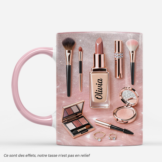 8730MFR1 effet dimpression 3d cadeau pour amoureuse du maquillage mug personnalise femme 8730mafza