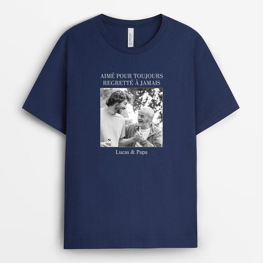 8862AFR2 tee shirt personnalise avec photo commemorative toujours dans mon coeur 8862a6dag