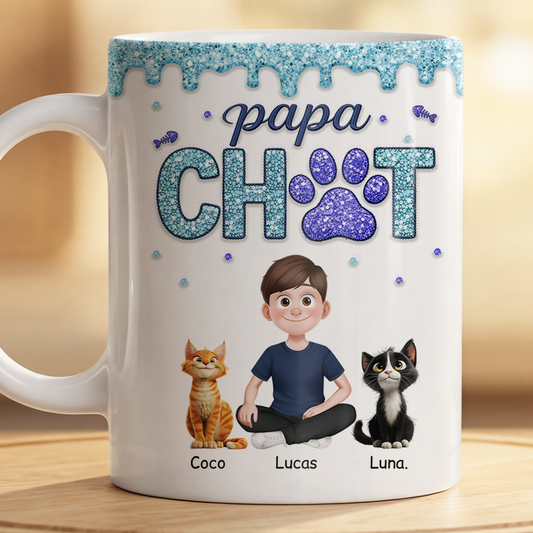 8931MFR2 effet dimpression 3d cadeau maman chat avec prenom tasse personnalisee chat 8931m3fwd