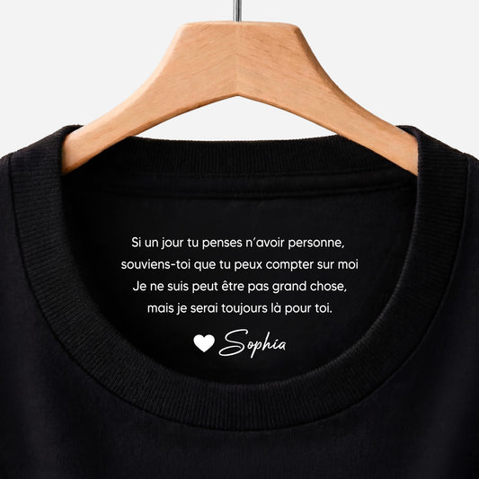 8942AFR1 tee shirt personnalise texte a l_interieur du col noir hommefemme fille et fils compter sur moi 8942aa8lma