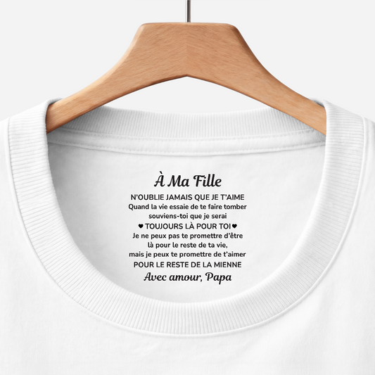 8946AFR1 t shirt blanc personnalise avec message a l_interieur du col pour femmehomme cadeau pour fils et fille 8946aashza