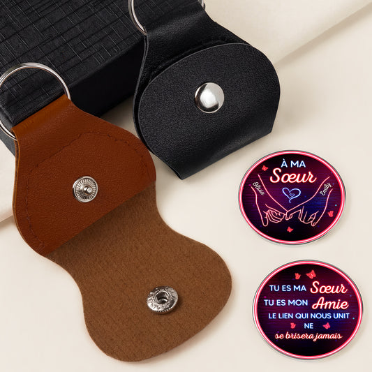 9012AFR2 cadeau tu es mon amie et soeur calin de poche personnalise 9012aj8p1e