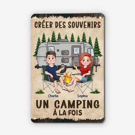 9032EFR2 creer des souvenirs au camping plaque metal deco personnalisee couple 9032etpmg_25c6842d da66 4908 a619 d9ccc42b3e12