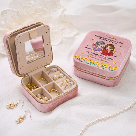 9071AFR2 cadeau fete des meres a ma fille boite a bijoux_ personnalise en velours 9071aj6fwa