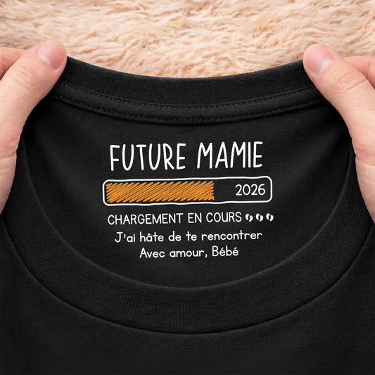 9106AFR2 tee shirt personnalise texte a l_interieur du col noir cadeau futur papa future maman future mamie futur papy 9106aa8l5a