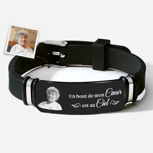 9187JFR1 un calin de maman et papa bracelet photo personnalise commemoratif 9187j3fca
