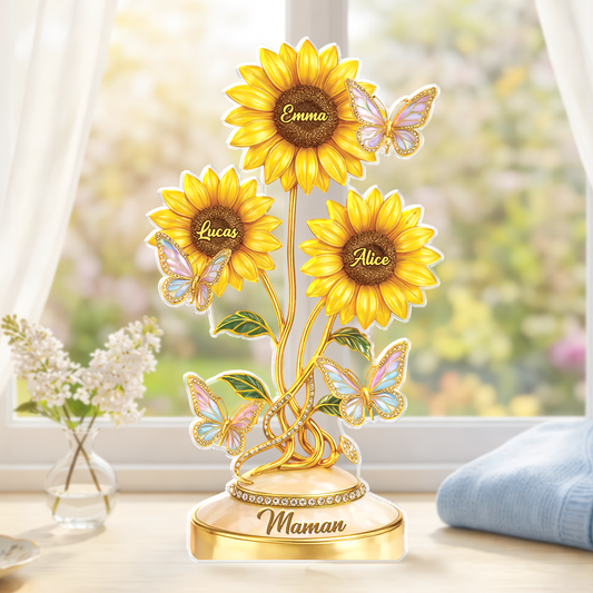 9218AFR1 effet dimpression 3d cadeau mamie maman elegant bloc acrylique personnalise forme decoupee 9218arafpa