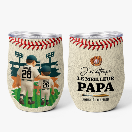 9230TFR1 effet dimpression 3d mug isotherme personnalise texte_ 355ml meilleur papa papy fan de baseball 9230tndbb