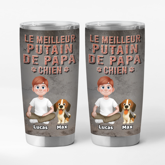 9249TFR1 effet dimpression 3d mug isotherme personnalise 590ml avec chien meilleur papa chien 9249tte1c