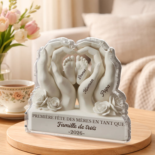 9250AFR2 effet dimpression 3d premiere fete des meres a trois cadeau maman papa bloc acrylique personnalise forme decoupee 9250artekb_b690d75e 526f 4578 afbf a5e40878f42c
