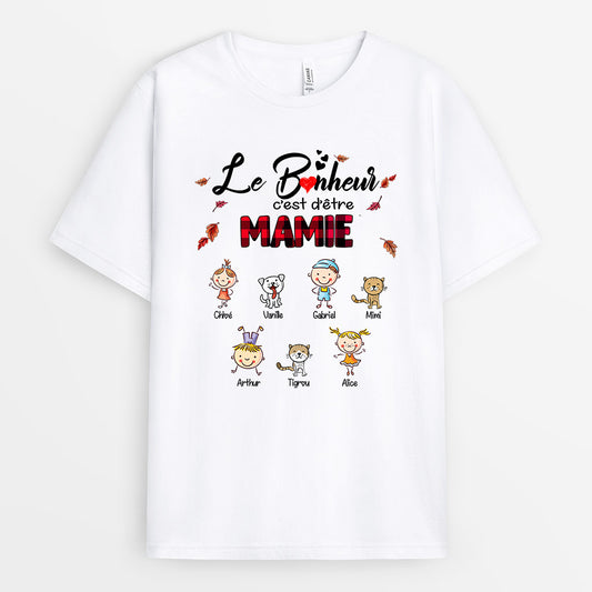 0002A010AFR1 cadeau Personalisable T shirt enfants maman mamie animaux