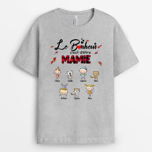 0002A010AFR2 cadeau Personalisable T shirt enfants maman mamie animaux