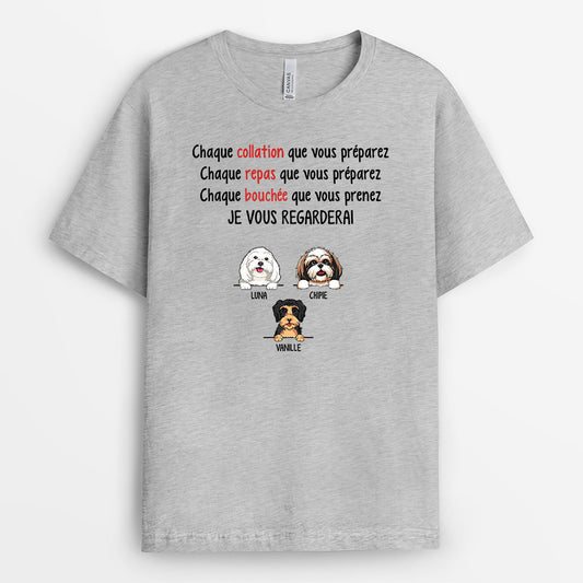 0005A010CFR1 cadeau Personalisable T shirt chiens personne