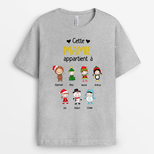 0026A010AFR2 present Personalisable T shirt enfants mamie Noel