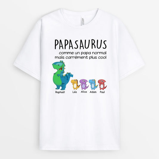 0030A010BFR2 present Personalisable T shirt dinosaures papa papi